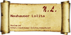 Neuhauser Lolita névjegykártya